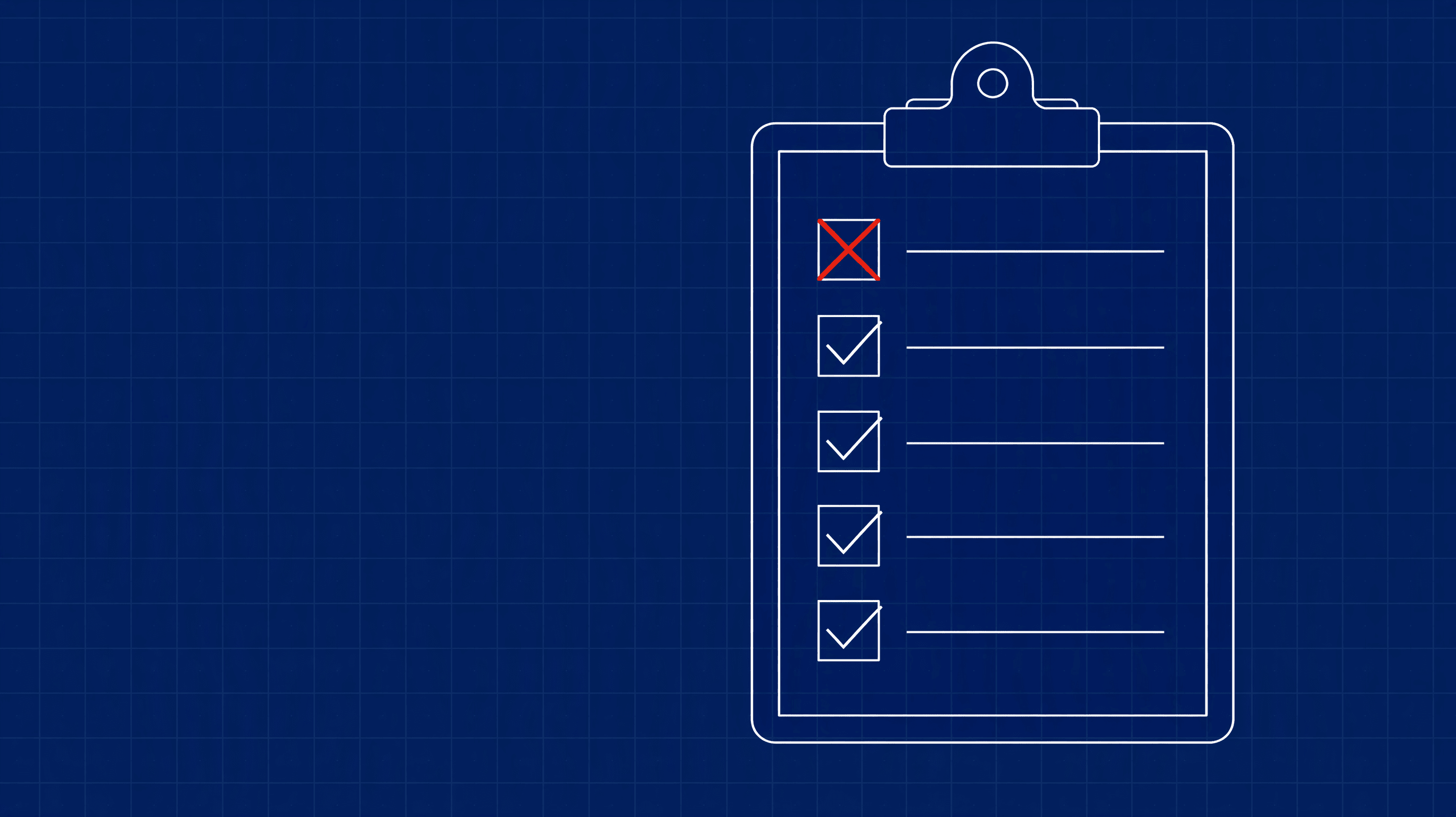 A checklist with most items ticked and one crossed out in red, suggesting what to keep and what to cut in outbound strategy.